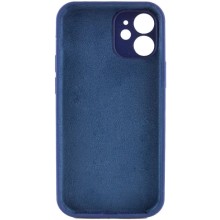 Чохол Silicone Case Full Camera Protective (AA) NO LOGO для Apple iPhone 12 (6.1") – Синій