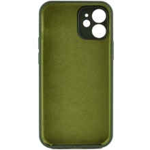 Чехол Silicone Case Full Camera Protective (AA) NO LOGO для Apple iPhone 12 (6.1") – Зеленый