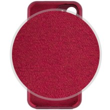 Чехол Silicone Case Full Camera Protective (AA) NO LOGO для Apple iPhone 12 (6.1") – Бордовый