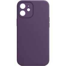 Чехол Silicone Case Full Camera Protective (AA) NO LOGO для Apple iPhone 12 (6.1") – Фиолетовый