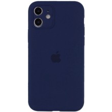 Чехол Silicone Case Full Camera Protective (AA) для Apple iPhone 12 (6.1") (Синий)