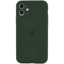 Чехол Silicone Case Full Camera Protective (AA) для Apple iPhone 12 (6.1") (Зеленый)