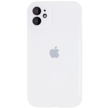 Чехол Silicone Case Full Camera Protective (AA) для Apple iPhone 12 (6.1") (Белый)