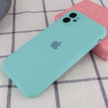 Чехол Silicone Case Full Camera Protective (AA) для Apple iPhone 12 (6.1") – Бирюзовый