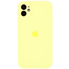 Чехол Silicone Case Full Camera Protective (AA) для Apple iPhone 12 (6.1") (Желтый)