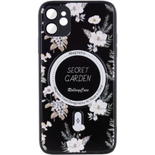 TPU+PC чехол Secret Garden with MagSafe для Apple iPhone 12 (6.1") – Black