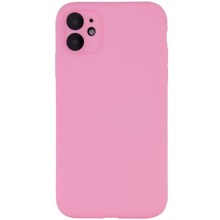 Чехол Silicone Case Full Camera Protective (AA) NO LOGO для Apple iPhone 12 (6.1") (Розовый)