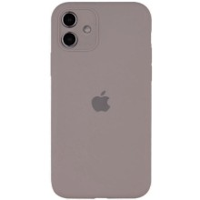 Чехол Silicone Case Full Camera Protective (AA) для Apple iPhone 12 (6.1") – Серый