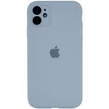 Чехол Silicone Case Full Camera Protective (AA) для Apple iPhone 12 (6.1") (Голубой)