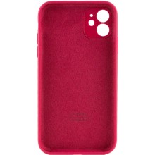 Чехол Silicone Case Full Camera Protective (AA) для Apple iPhone 12 (6.1") – Красный