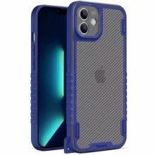 Чехол TPU+PC TRAVEL Carbon для Apple iPhone 12 (6.1&quot;) – Синий