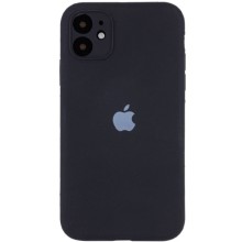 Чехол Silicone Case Full Camera Protective (AA) для Apple iPhone 12 (6.1") (Черный)