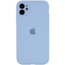 Чехол Silicone Case Full Camera Protective (AA) для Apple iPhone 12 (6.1") – Голубой