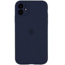 Чехол Silicone Case Full Camera Protective (AA) для Apple iPhone 12 (6.1") (Темно-синий)