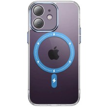 Чехол TPU+PC Colorful with MagSafe для Apple iPhone 12 (6.1") – Голубой