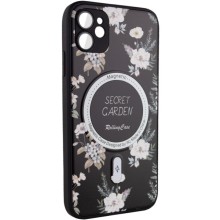 TPU+PC чехол Secret Garden with MagSafe для Apple iPhone 12 (6.1") – Черный