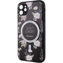 TPU+PC чехол Secret Garden with MagSafe для Apple iPhone 12 (6.1") – Черный