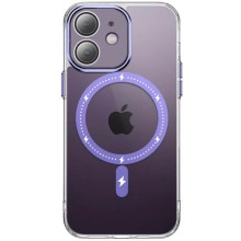 Чехол TPU+PC Colorful with MagSafe для Apple iPhone 12 (6.1") – Фиолетовый