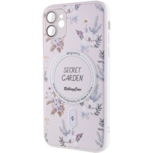 TPU+PC чехол Secret Garden with MagSafe для Apple iPhone 12 (6.1") – Белый