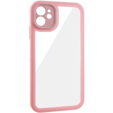 TPU чехол Transparent + Colour 1,5mm для Apple iPhone 12 (6.1") – Розовый