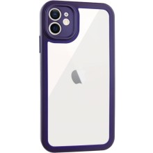 TPU чехол Transparent + Colour 1,5mm для Apple iPhone 12 (6.1") – Фиолетовый