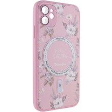 TPU+PC чехол Secret Garden with MagSafe для Apple iPhone 12 (6.1") – Розовый