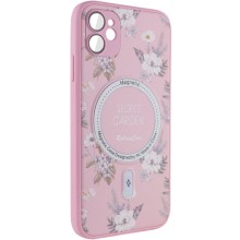 TPU+PC чехол Secret Garden with MagSafe для Apple iPhone 12 (6.1") – Розовый