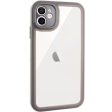 TPU чохол Transparent + Colour 1,5mm для Apple iPhone 12 (6.1") – Сірий