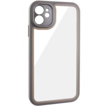 TPU чохол Transparent + Colour 1,5mm для Apple iPhone 12 (6.1") – Сірий