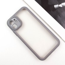 TPU чехол Transparent + Colour 1,5mm для Apple iPhone 12 (6.1") – Серый