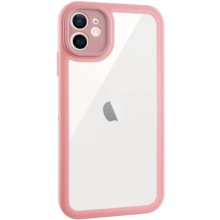 TPU чохол Transparent + Colour 1,5mm для Apple iPhone 12 (6.1") – Рожевий