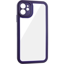 TPU чехол Transparent + Colour 1,5mm для Apple iPhone 12 (6.1") – Фиолетовый