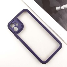 TPU чехол Transparent + Colour 1,5mm для Apple iPhone 12 (6.1") – Фиолетовый