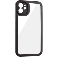 TPU чехол Transparent + Colour 1,5mm для Apple iPhone 12 (6.1") – Черный