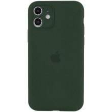 Чехол Silicone Case Full Camera Protective (AA) для Apple iPhone 12 (6.1") – Зеленый