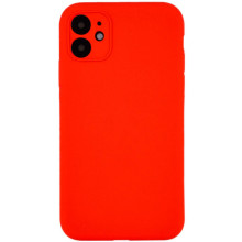 Чехол Silicone Case Full Camera Protective (AA) NO LOGO для Apple iPhone 12 (6.1") – Красный