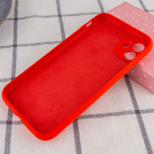 Чехол Silicone Case Full Camera Protective (AA) NO LOGO для Apple iPhone 12 (6.1") – Красный