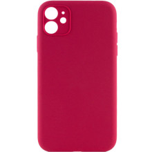 Чехол Silicone Case Full Camera Protective (AA) NO LOGO для Apple iPhone 12 (6.1") – Красный
