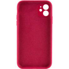 Чехол Silicone Case Full Camera Protective (AA) NO LOGO для Apple iPhone 12 (6.1") – Красный