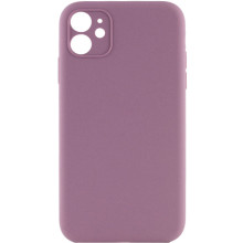 Чехол Silicone Case Full Camera Protective (AA) NO LOGO для Apple iPhone 12 (6.1") (Лиловый)