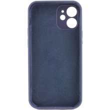 Чехол Silicone Case Full Camera Protective (AA) NO LOGO для Apple iPhone 12 (6.1") – Темно-синий
