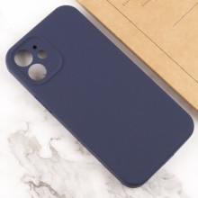 Чехол Silicone Case Full Camera Protective (AA) NO LOGO для Apple iPhone 12 (6.1") – Темно-синий