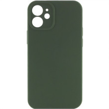 Чехол Silicone Case Full Camera Protective (AA) NO LOGO для Apple iPhone 12 (6.1") – Зеленый