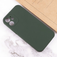 Чехол Silicone Case Full Camera Protective (AA) NO LOGO для Apple iPhone 12 (6.1") – Зеленый