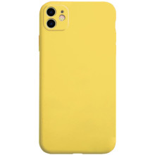 Чехол Silicone Case Full Camera Protective (AA) NO LOGO для Apple iPhone 12 (6.1") (Желтый)