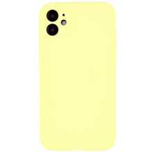 Чехол Silicone Case Full Camera Protective (AA) NO LOGO для Apple iPhone 12 (6.1") – Желтый