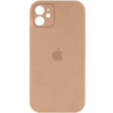 Чехол Silicone Case Full Camera Protective (AA) для Apple iPhone 12 (6.1") (Бежевый)