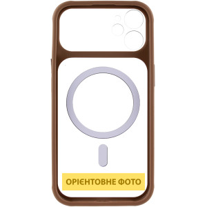 Чехол TPU+PC GETMAN Moon Clear with MagSafe для Apple iPhone 12 (6.1") – Brown