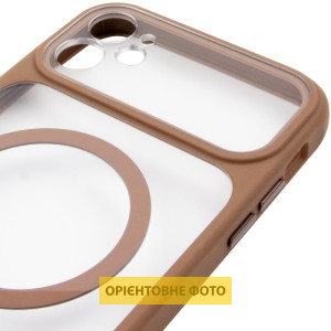 Чехол TPU+PC GETMAN Moon Clear with MagSafe для Apple iPhone 12 (6.1") – Brown