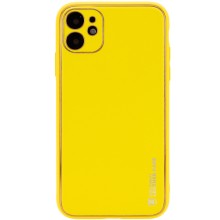 Шкіряний чохол Xshield для Apple iPhone 12 (6.1") – Жовтий